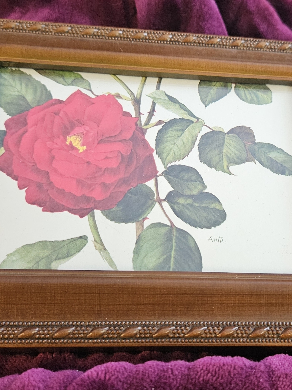 Jewelry Music Box with Botanical Rose Print